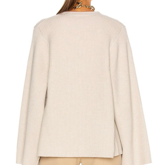 Women's Beige Toteme Cardigan Sweater - Picture 6 of 6